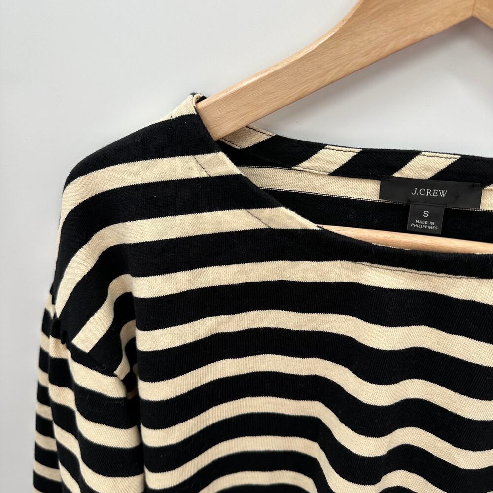 J. Crew Mariner cloth puff-sleeve striped top AW129 // S - Picture 2 of 10